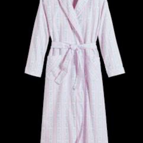 NWT Lanz of Salzburg Lanz Tyrolean Flannel Wrap Robe Pastel Pink L - Picture 6 of 6
